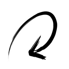 Abstract seamless pattern with black hand drawn arrows