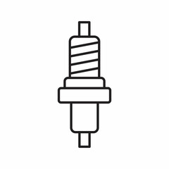 Car service: replacing spark plugs. Thin line icon. Pixel perfect, editable stroke