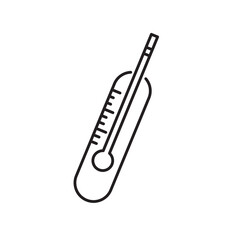 thermometer icon in trendy flat design