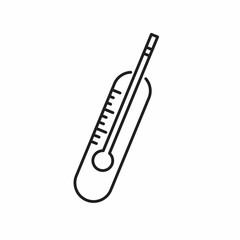 thermometer icon in trendy flat design