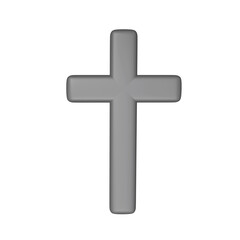 Isolated Holy Cross Or Christian Symbol In 3D Render.