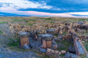 Ani Ruins view in Kars City of Turkey