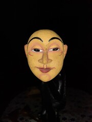 carnival mask on black background