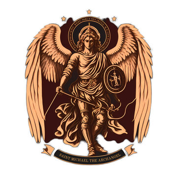 Saint Michael the Archangel - PNG Vector Sticker