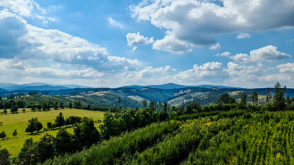Fototapeta na wymiar Czeskie górskie krajobrazy - Morawy
