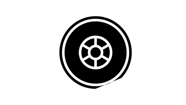 polylactic acid pla thermoplastic line icon animation