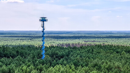 Widok z wieży na Winnicy koło Leszna