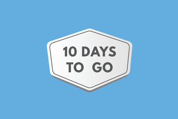 10 days to go countdown template. ten day Countdown left days banner design
