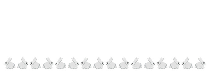 white bunnies, a symbol of the new year.