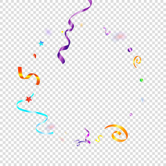 ribbon serpentine tinsel red spiral color curly