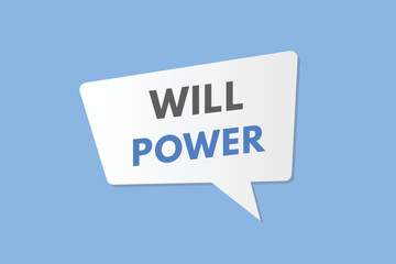 will power Button. will power Sign Icon Label Sticker Web Buttons
