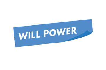 will power Button. will power Sign Icon Label Sticker Web Buttons
