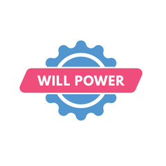 will power Button. will power Sign Icon Label Sticker Web Buttons
