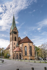 Fototapeta na wymiar st Lehonard church apse view, Stuttgart
