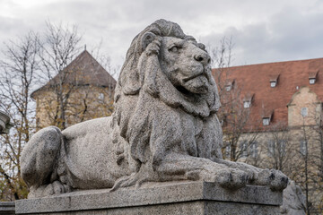 granite lion in Karlsplatz, Stuttgart