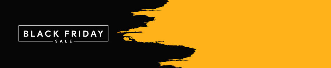 vintage Black friday sale grunge long banner promotion advertising market card party invitation poster wide background