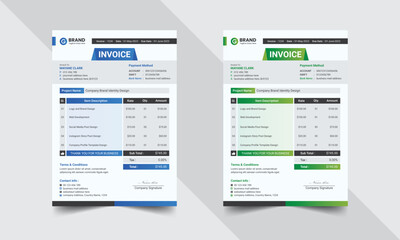 Invoice template design,  Invoicing quotes, money bills, price invoices, payment agreement design, business invoice