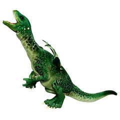 3D Rendering Fairy Tale Dragon on White