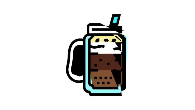 mocha coffee color icon animation