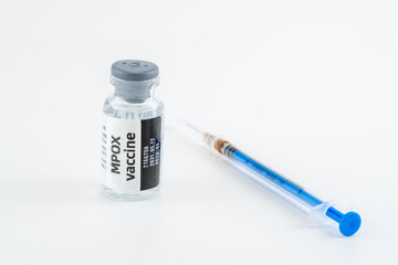 Close-up of Monkeypox(MPOX) Vaccine and syringe