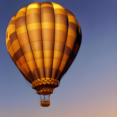 気球やバルーンが飛ぶ架空の風景イラスト