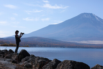富士山とカメラ女子_5