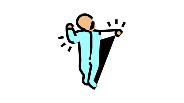 asymmetrical tonic neck reflex color icon animation