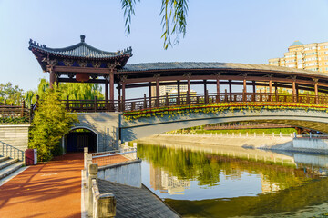 Beijing Jinzhongdu Park on a sunny day