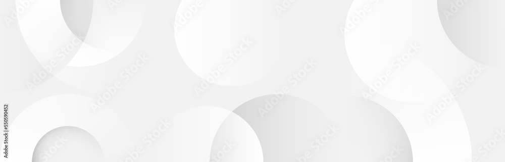Poster bubble round circle page soft gray effect perspective white curve smooth silver polygonal wide backg
