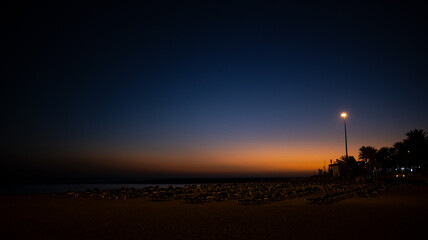 Sunset on Playa de las Vistas, Los Cristianos, Tenerife