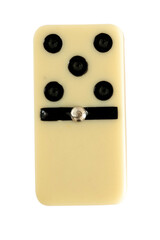 domino numéro cinq sur fond transparent