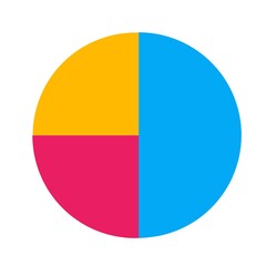 Basic geometrical shapes in gradient color