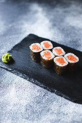 Nice serving of sushi. Asian food. Food photography. Sushi, sashimi, nigiri.