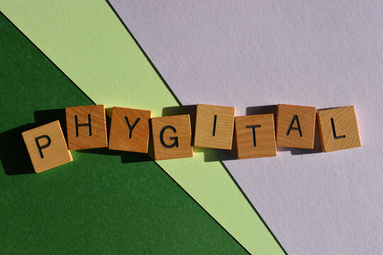 Phygital, word as banner headline