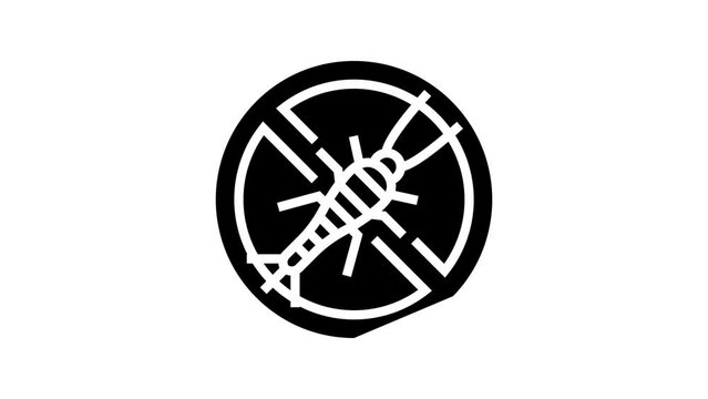 silverfish treatment line icon animation