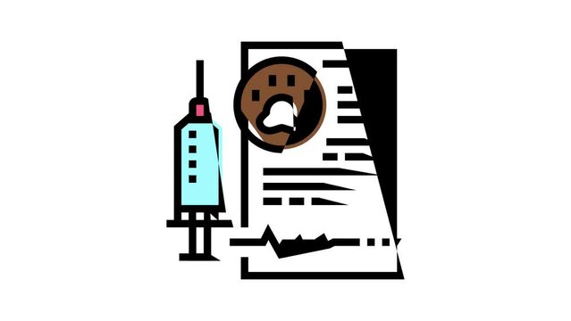 euthanasia domestic pet color icon animation