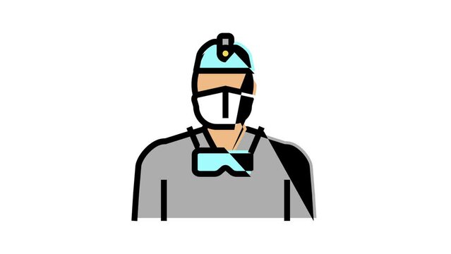 neurosurgery subspecialties doctor color icon animation