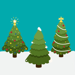 Christmas tree vector illustration background graphics for the winter holidays