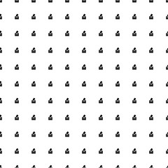 Square seamless background pattern from black vote symbols. The pattern is evenly filled. Vector illustration on white background