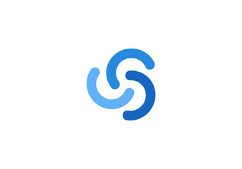 initial letter logo S initial company icon business logo background illustration