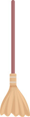 Broom icon cartoon vector. Brush tool. Clean equipment