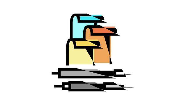 polybutadiene elastomer color icon animation