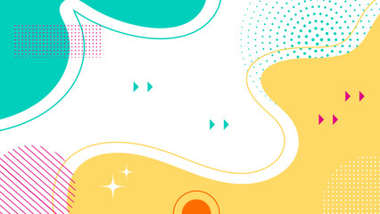 Funky 90s memphis background. Abstract hipster shapes and funky geometric patterns, 1980s pop backdrop vector illustration set. Background fashionable trendy, graphic creative geometric