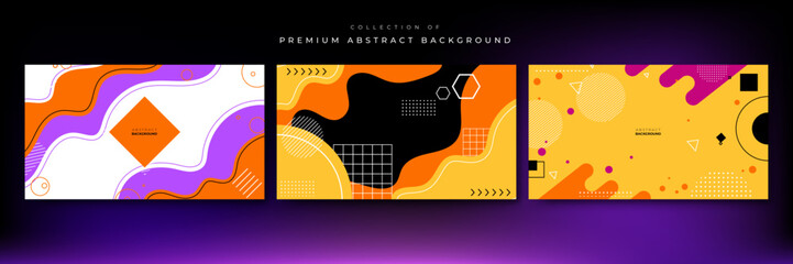 Abstract background with modern abstract minimal shapes for design template. Colorful geometric background, vector illustration. Pop art funky geometric shape background