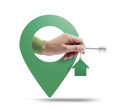 PNG file no background Real estate promotional banner with copy space