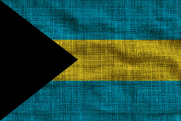 National flag of Bahamas. Background  with flag of Bahamas.