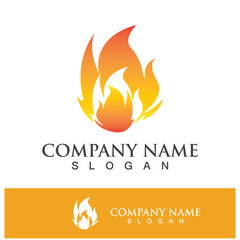 Fire logo design illustration and fire symbol