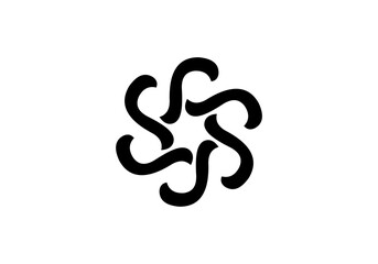 initial letter logo S initial company icon business logo background illustration