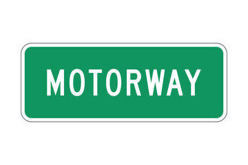 Motorway road sign icon