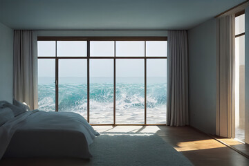 Fototapeta premium interior of a room near ocean